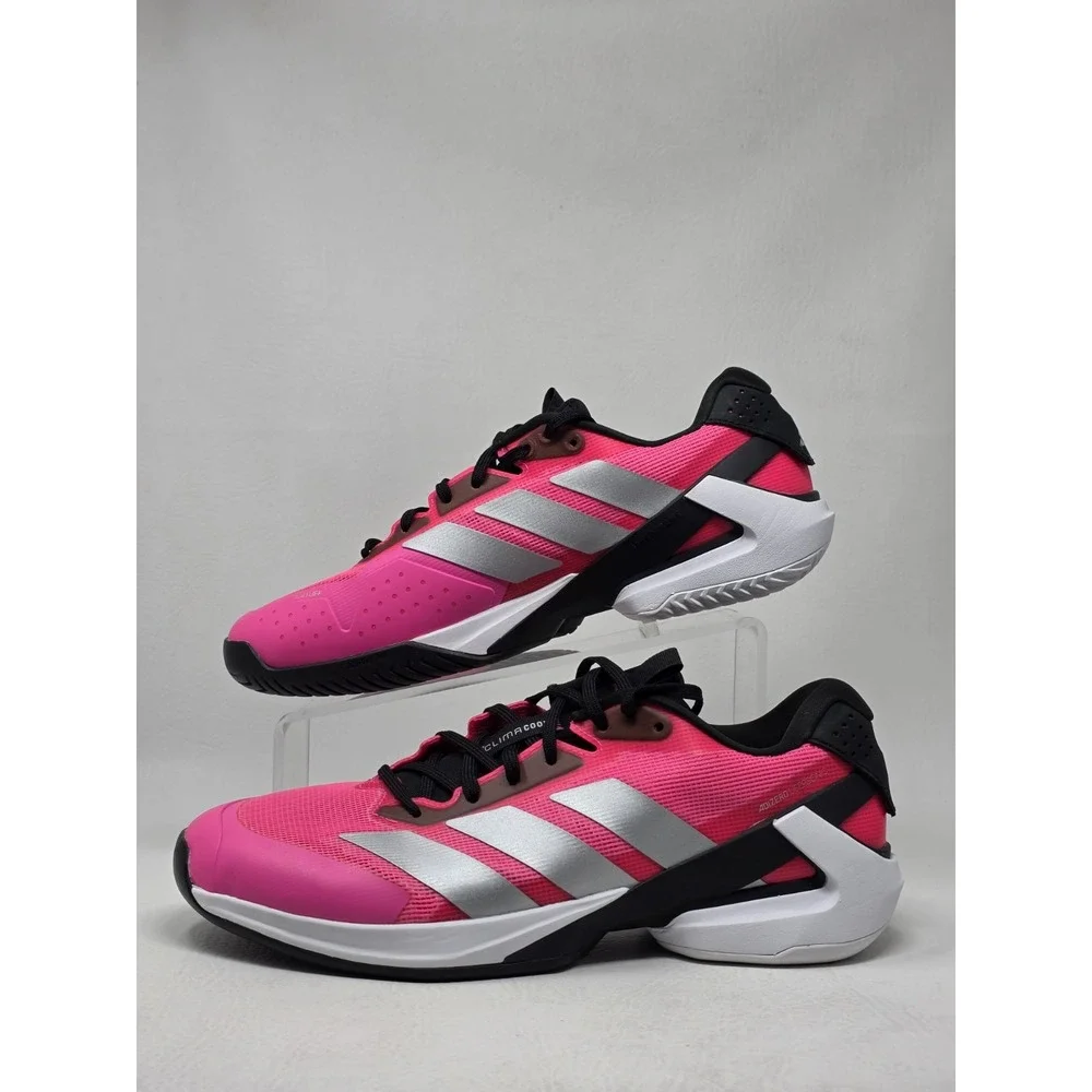 Adidas Adizero Ubersonic 5 Mens Size 9.5 Pink Silver Tennis Shoes JQ2901 NEW